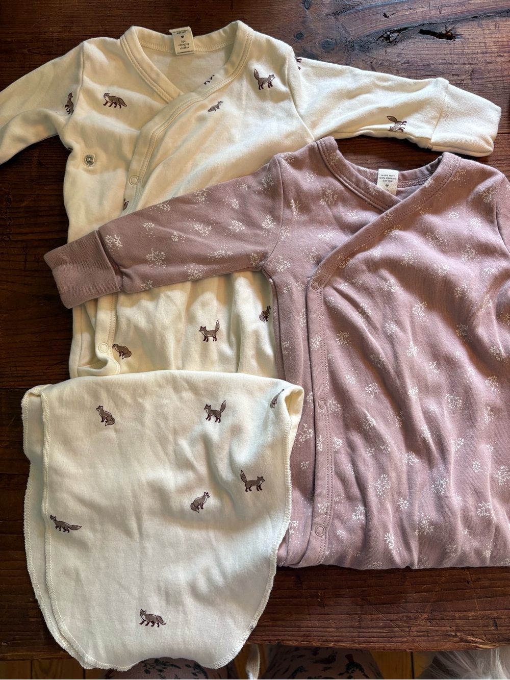 Newborn Colored Organics Indy Kimono Gowns (2)